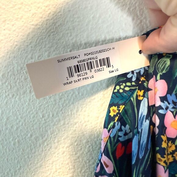 Summersalt X Rifle Paper Company Floral Wrap Skirt Size Large - Picture 7 of 10